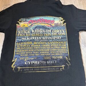 Cali Vibes Music Festival Hoodie Black Long Sleeve Graphic Size M